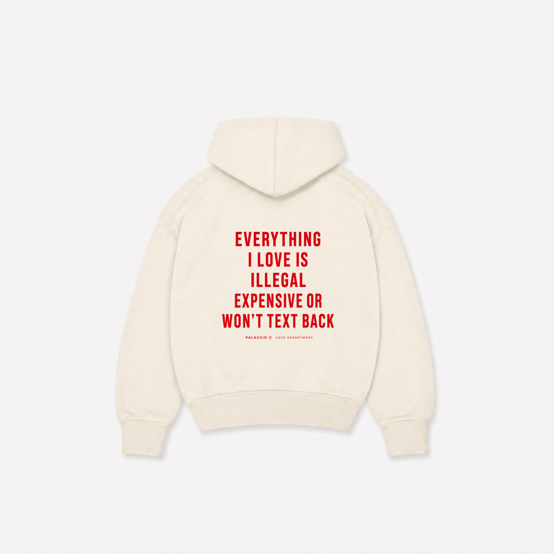 TEXT BACK HOODIE