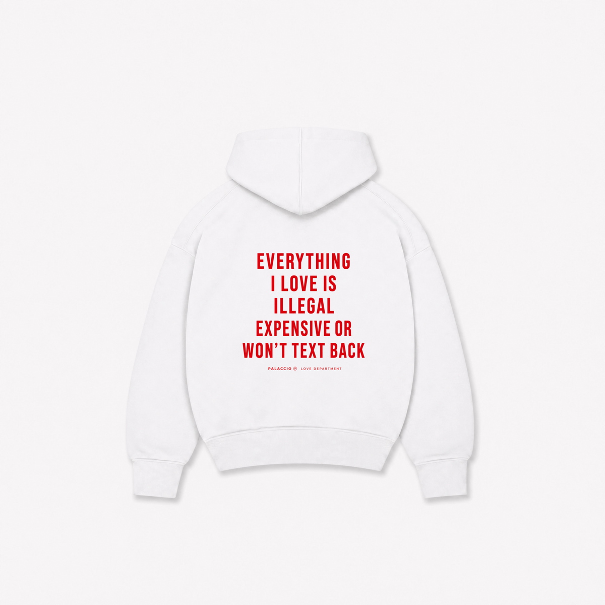 TEXT BACK HOODIE