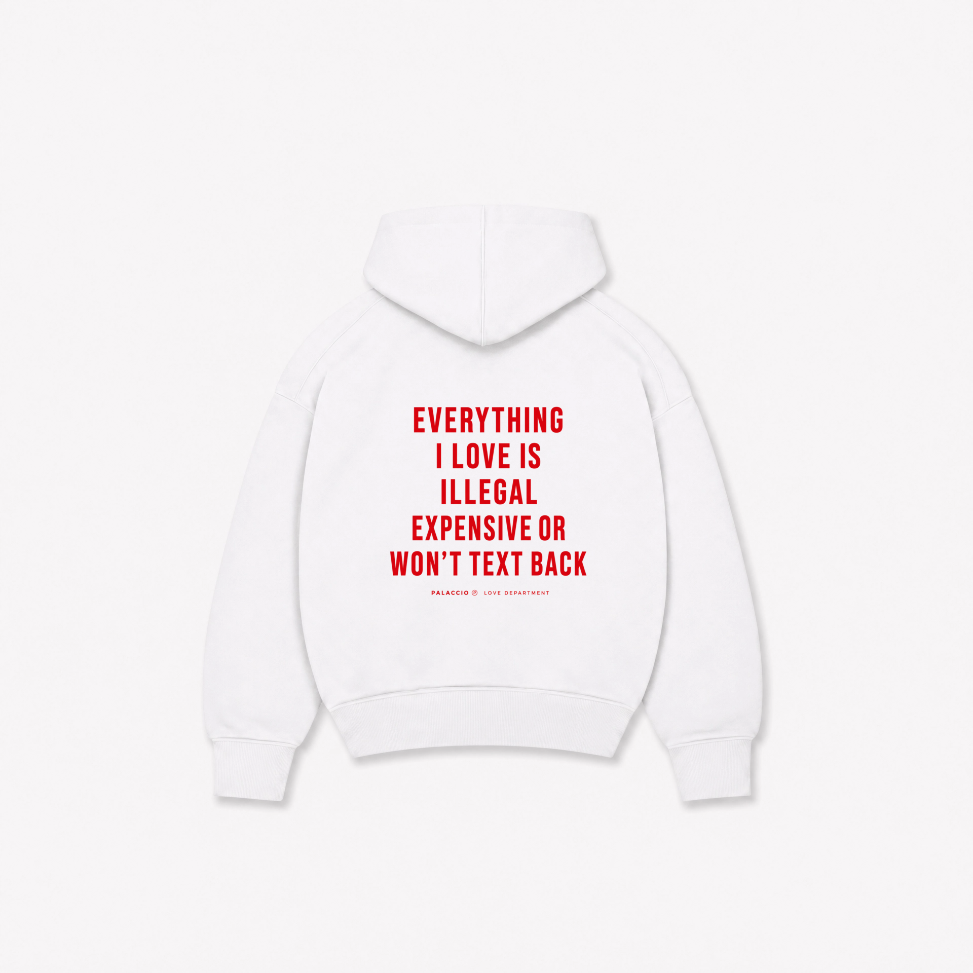 TEXT BACK HOODIE
