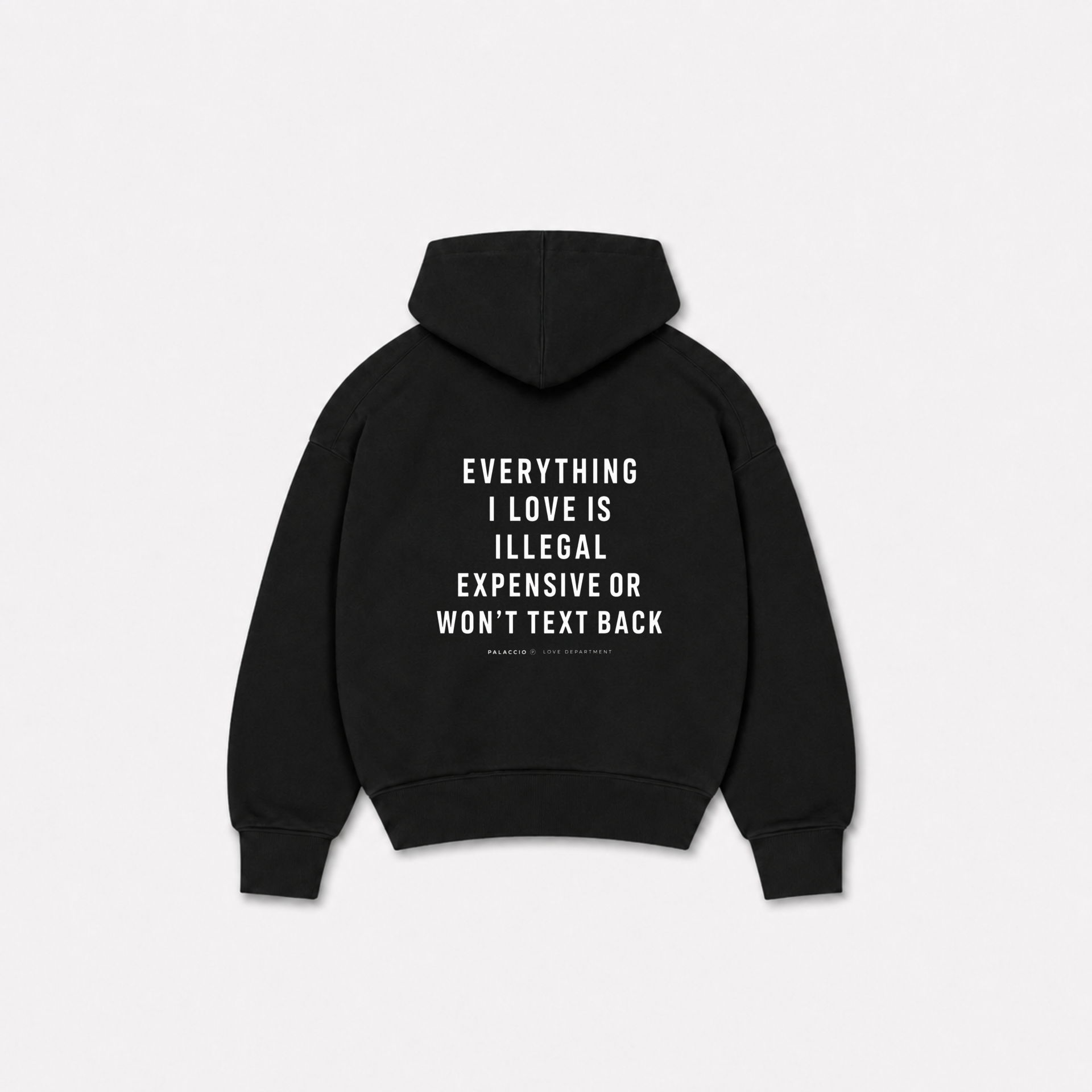TEXT BACK HOODIE